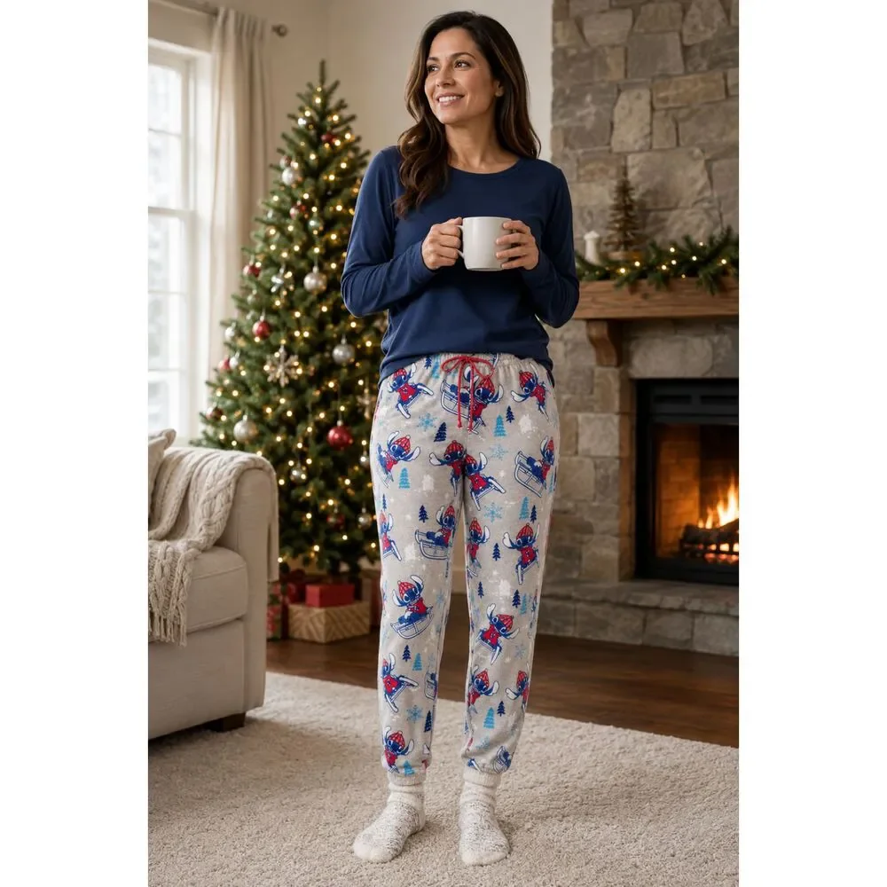 Lilo and Stitch Women’s Fleece Sleep Jogger Pants. NWT. XL (16-18).